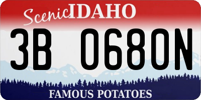 ID license plate 3B0680N