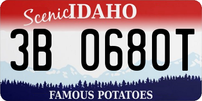 ID license plate 3B0680T