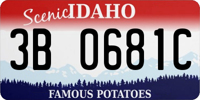ID license plate 3B0681C
