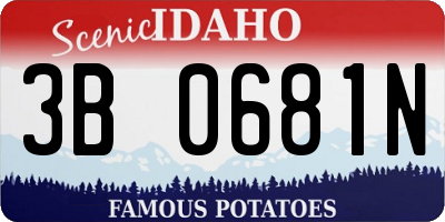 ID license plate 3B0681N
