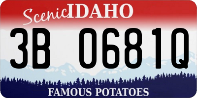 ID license plate 3B0681Q