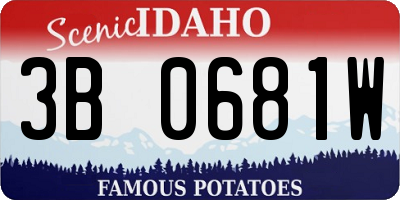 ID license plate 3B0681W