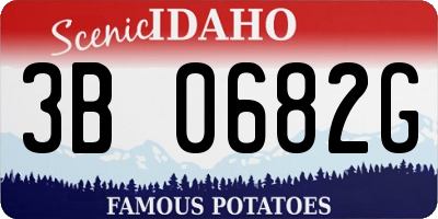ID license plate 3B0682G