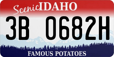ID license plate 3B0682H