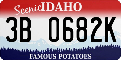 ID license plate 3B0682K