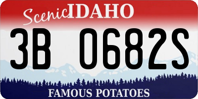 ID license plate 3B0682S