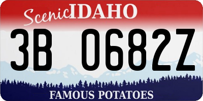ID license plate 3B0682Z