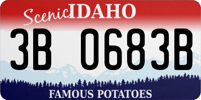 ID license plate 3B0683B