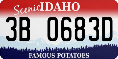 ID license plate 3B0683D