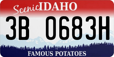 ID license plate 3B0683H