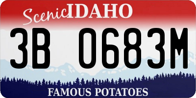 ID license plate 3B0683M