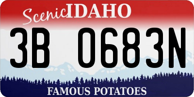 ID license plate 3B0683N