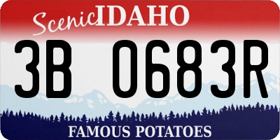 ID license plate 3B0683R