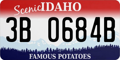 ID license plate 3B0684B