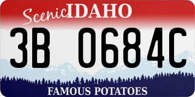 ID license plate 3B0684C