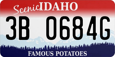 ID license plate 3B0684G