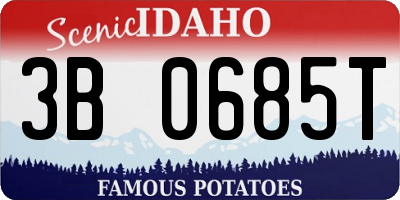 ID license plate 3B0685T