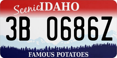 ID license plate 3B0686Z