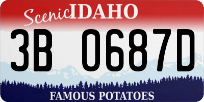 ID license plate 3B0687D