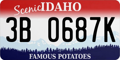 ID license plate 3B0687K