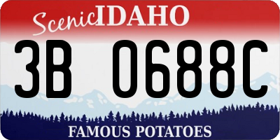 ID license plate 3B0688C