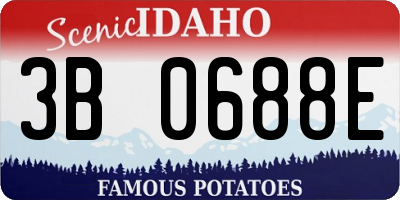 ID license plate 3B0688E