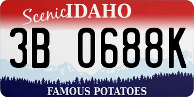 ID license plate 3B0688K