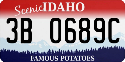 ID license plate 3B0689C