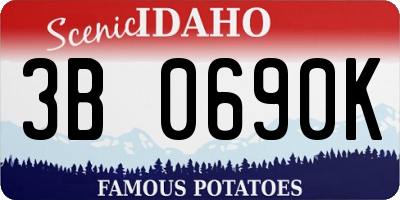 ID license plate 3B0690K