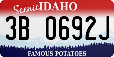 ID license plate 3B0692J