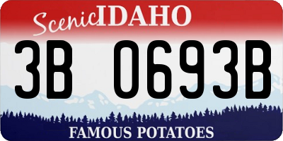ID license plate 3B0693B