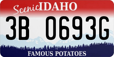 ID license plate 3B0693G