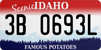 ID license plate 3B0693L