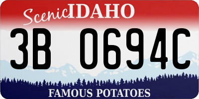 ID license plate 3B0694C
