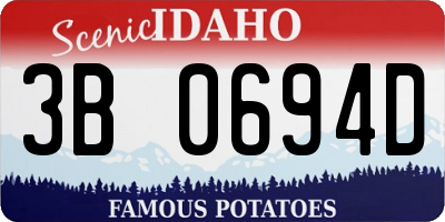 ID license plate 3B0694D