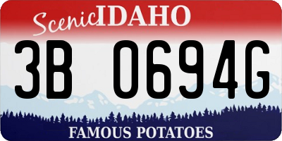 ID license plate 3B0694G