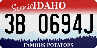 ID license plate 3B0694J