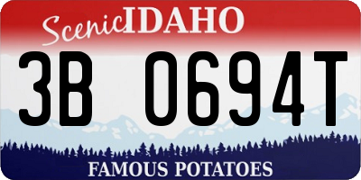 ID license plate 3B0694T