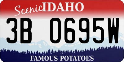 ID license plate 3B0695W