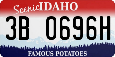 ID license plate 3B0696H