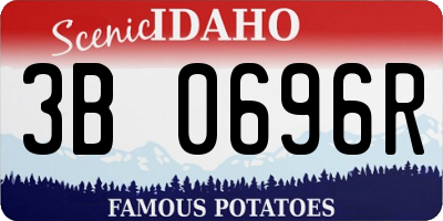 ID license plate 3B0696R