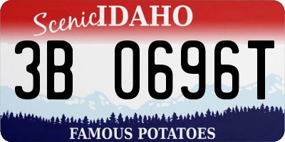 ID license plate 3B0696T