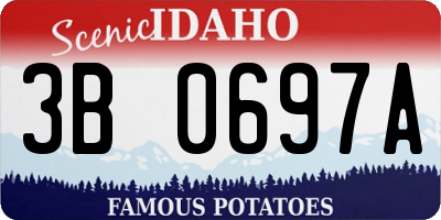 ID license plate 3B0697A