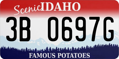 ID license plate 3B0697G