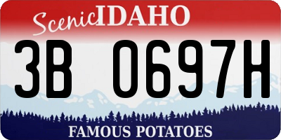 ID license plate 3B0697H