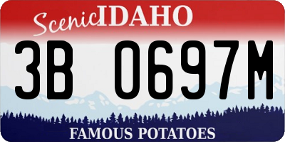 ID license plate 3B0697M