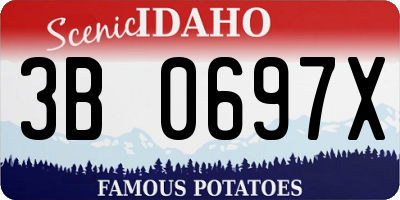 ID license plate 3B0697X