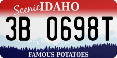 ID license plate 3B0698T