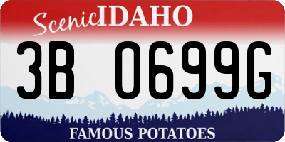 ID license plate 3B0699G