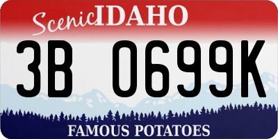 ID license plate 3B0699K
